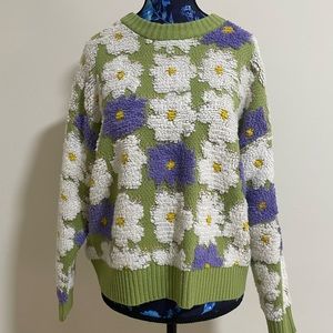 F21 Flower Sweater